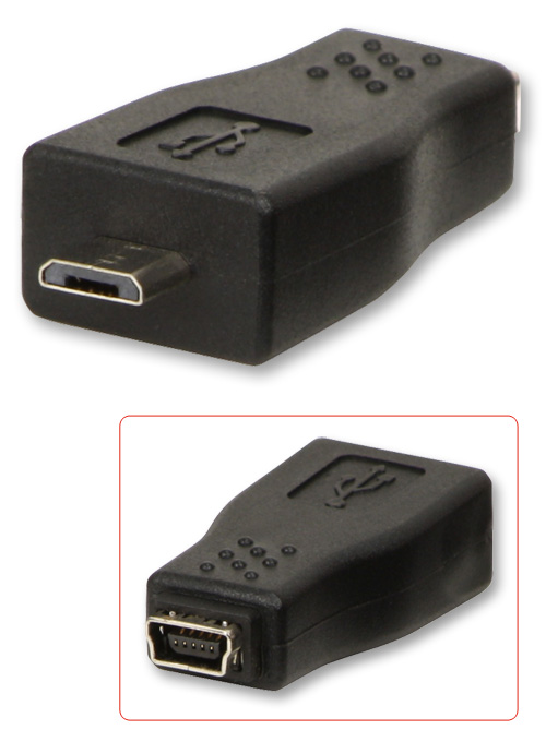 Adattatore USB Tipo Mini-B Femmina / Tipo Micro-B Maschio