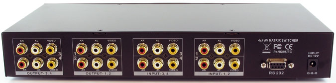Shinybow SB5544 Matrice switcher Audio Video composito 4IN-4OUT