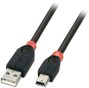 LINDY 31883-7 Cavo USB TipoA-miniB Nero