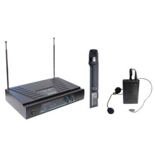 Doppio radiomicrofono VHF palmare + lavalier