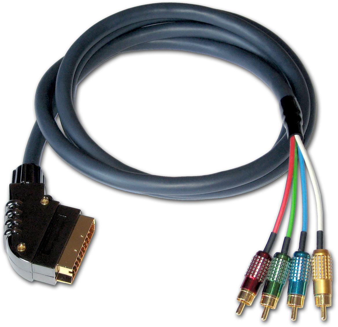 Professional Scart cable / RGBs 4xRCA for scalers and projectors XXL Image