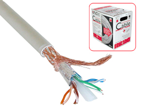 Bobina Cat.6 10/100/1000, SFTP LSOH - 305m, Easy Pull Box