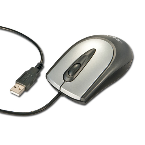 Mouse ottico USB, Nero & Silver