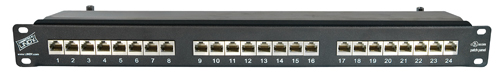 Patch Panel Cat.6 24 porte Nero