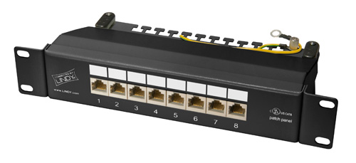 Patch Panel 8 Porte STP Cat6 - Nero