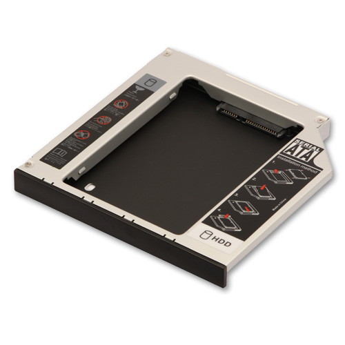 Adattatore per Hard Disk SATA in slot slim per CD/DVD/BD (alti fino a 12,7mm)