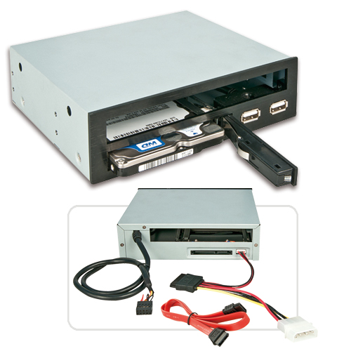Modulo interno da 5,25" per ODD Slim e HDD SATA da 2,5"