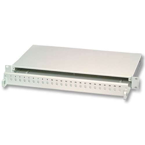 Box 19" per Fibra Ottica 1U, estraibile, 12 x ST o FC