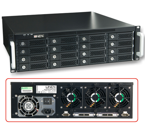 Storage System 19" SAS/SATA RAID 3U, 16 Alloggiamenti