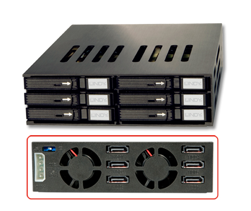 Backplane RAID System per 6 Hard Disk SATA da 2,5"