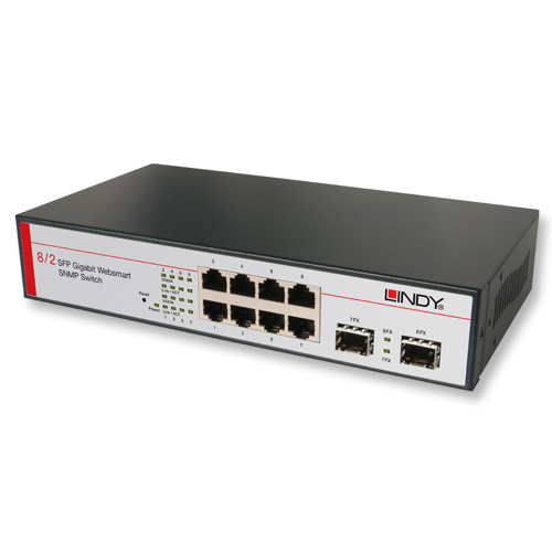Switch Gigabit Websmart SNMP 8/2 SFP