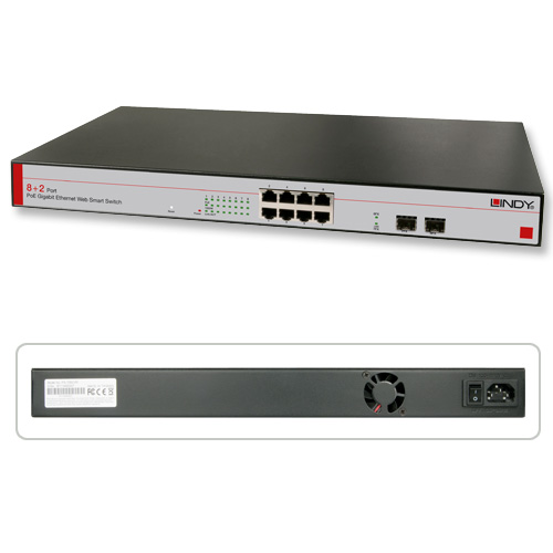 Switch Gigabit PoE 8+2 Porte