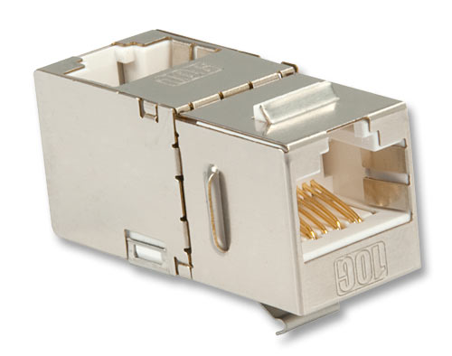 Accoppiatore Keystone RJ45 Cat6A 10Gigabit STP ad angolo