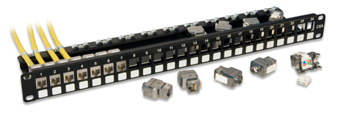 Patch Panel modulare 24 Porte Cat6A 10Gigabit STP