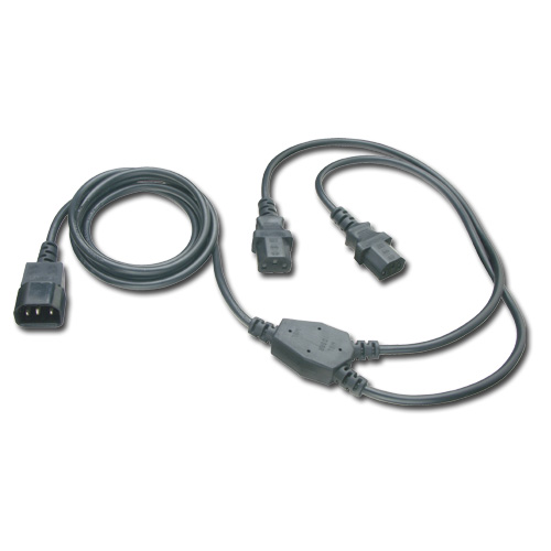 Cavo alimentatore IEC sdoppiato, 2m