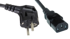 Cavo alimentazione IEC-C13/Schuko, 5m