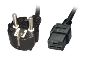 Cavo alimentazione IEC 320 C19 (16 Amp.), spina Schuko