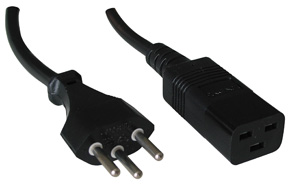 Cavo Alimentazione IEC 320 C19 (16 Amp.), spina Svizzera