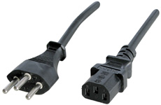 Cavo alimentazione IEC-C13/Spina Svizzera, 5m
