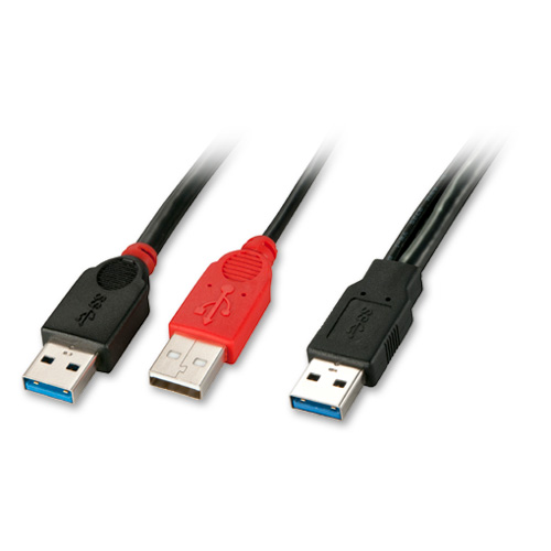 Cavo USB 3.0 Dual Power 2 x Tipo A a Tipo A, 1m