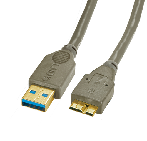 Cavo USB 3.0 Tipo A / Micro B 1m - Antracite