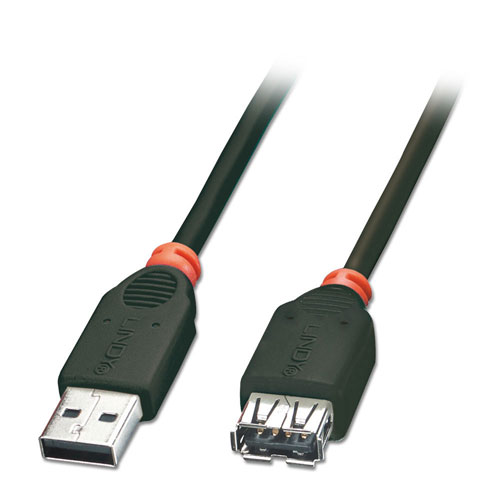 Prolunga USB 2.0 Tipo A M/F 5m - Nero