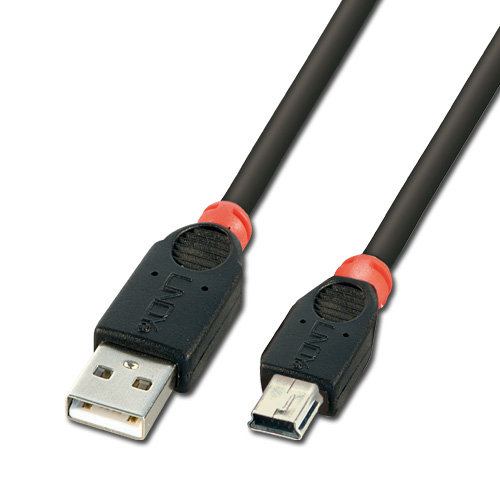 Cavo USB 2.0 Tipo A/mini-B, 2m - Nero