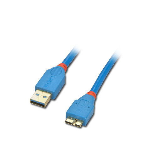 Cavo USB 3.0 Tipo A / Micro B 1m - Blu