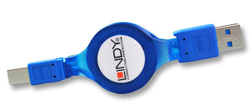 Cavo USB 3.0 riavvolgibile Tipo A/B, 1m