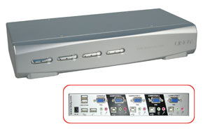 Switch KVM Pro VGA, USB & Audio, 4 Porte