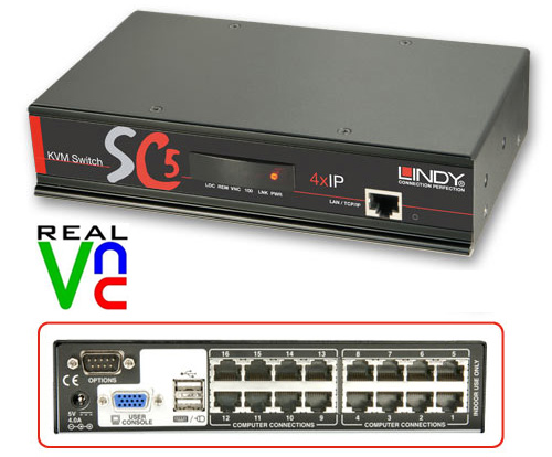 Switch KVM SC5-4xIP, 16 Porte Cat.5, 5 User simultanei