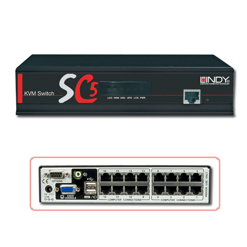 Switch KVM SC5, 16 Porte Cat.5