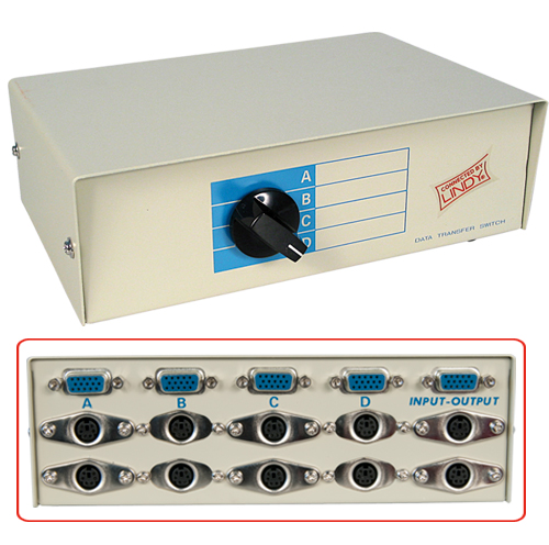Switch ManualeTastiera/Monitor/Mouse, 4:1