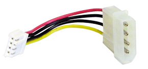 Alimentazione per HDD - 1x5.25"M / 1x3.5"F, 0.1m