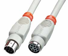 Cavo 8 poli Mini DIN maschio/femmina 5m