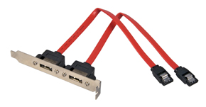 Adattatore su staffa eSATA II a click, 2 porte
