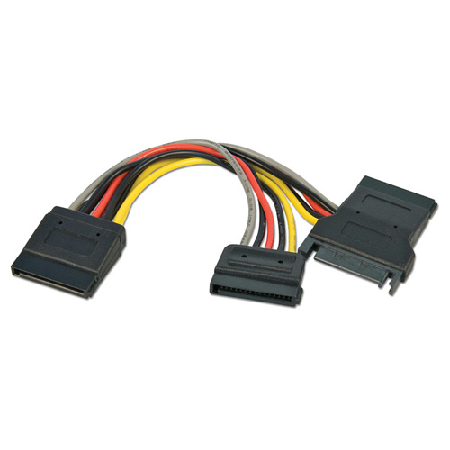 Adattatore alimentazione interno 1 x 15 poli SATA M a 3 x 15 poli F