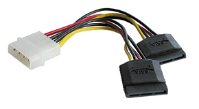 Adattatore alimentazione interno 5,25"/2 x SATA