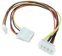 Alimentazione per HDD - 1x5.25"M / 1x5.25"F+1x3.5"F, 0.25m - conf. 25 pz