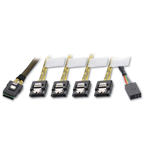 Cavo interno SATA Multilane & SAS SFF-8087 a 4 x SATA, 0,5m