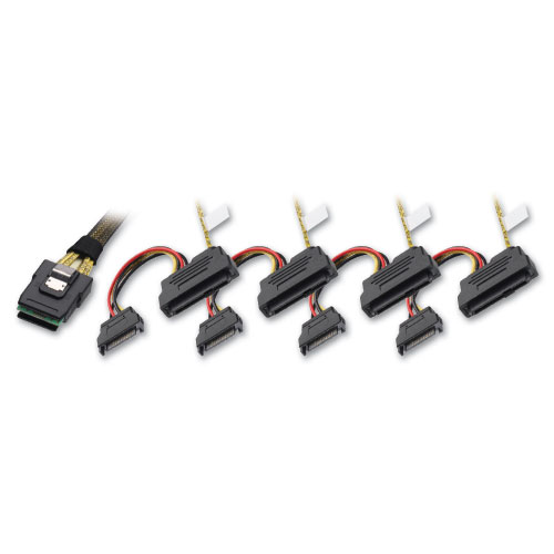 Cavo interno SATA Multilane & SAS SFF-8087 a 4 x SFF-8482 + alimentazione SATA, 1m