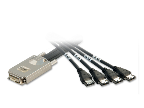 Cavo Esterno 4 x eSATA / Multilane SAS SFF-8470 a viti, 1m