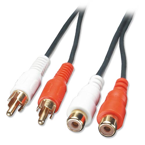 Cavo Audio 2xRCA M a 2xRCA F, 5m