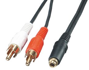 Cavo Adattatore Audio Stereo - 3,5mm F / 2x RCA M