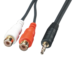Cavo Adattatore Audio Stereo - 3,5mm M / 2x RCA F