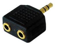 Adattatore Audio 2x3.5mm F a 3.5mm M
