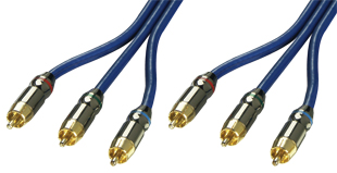 Cavo Video Component (RCA) 75 Ohm Premium Gold, 1m