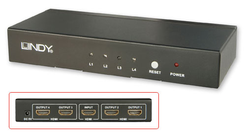 Splitter HDMI High Speed, 4 Porte