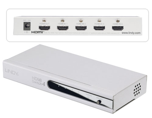 Switch HDMI 1.3b Remote 4 Porte