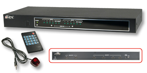 Switch HDMI 1.3b 4 x 2 Matrix Remote